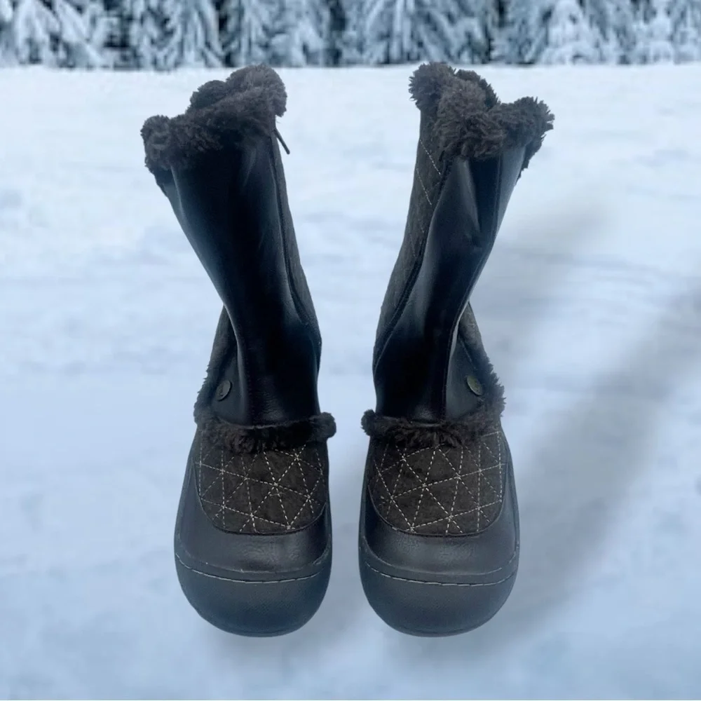 JBU Women's Brown Quilted Winter Boots